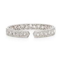 Diamond and White Gold Cuff Bracelet