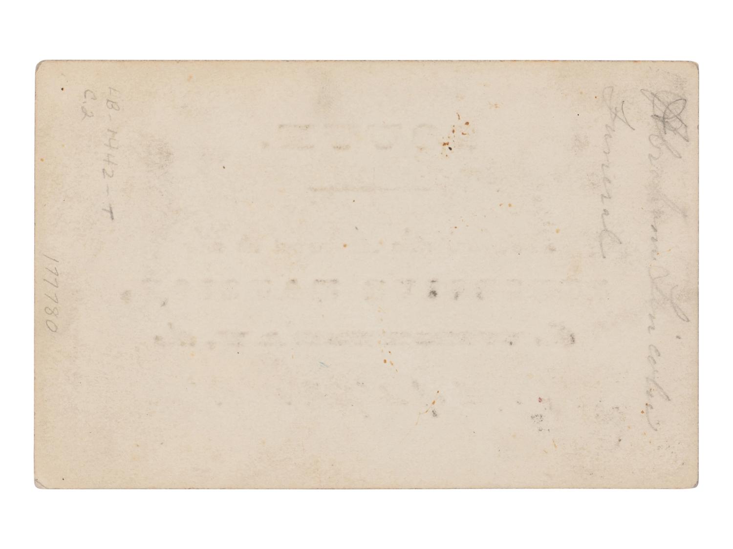 [LINCOLN FUNERAL]. A printed admission ticket for Lincoln's funeral, Washington, D.C., Executive Mansion, 19 April 1865.