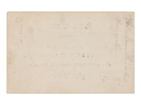 [LINCOLN FUNERAL]. A printed admission ticket for Lincoln's funeral, Washington, D.C., Executive Mansion, 19 April 1865.