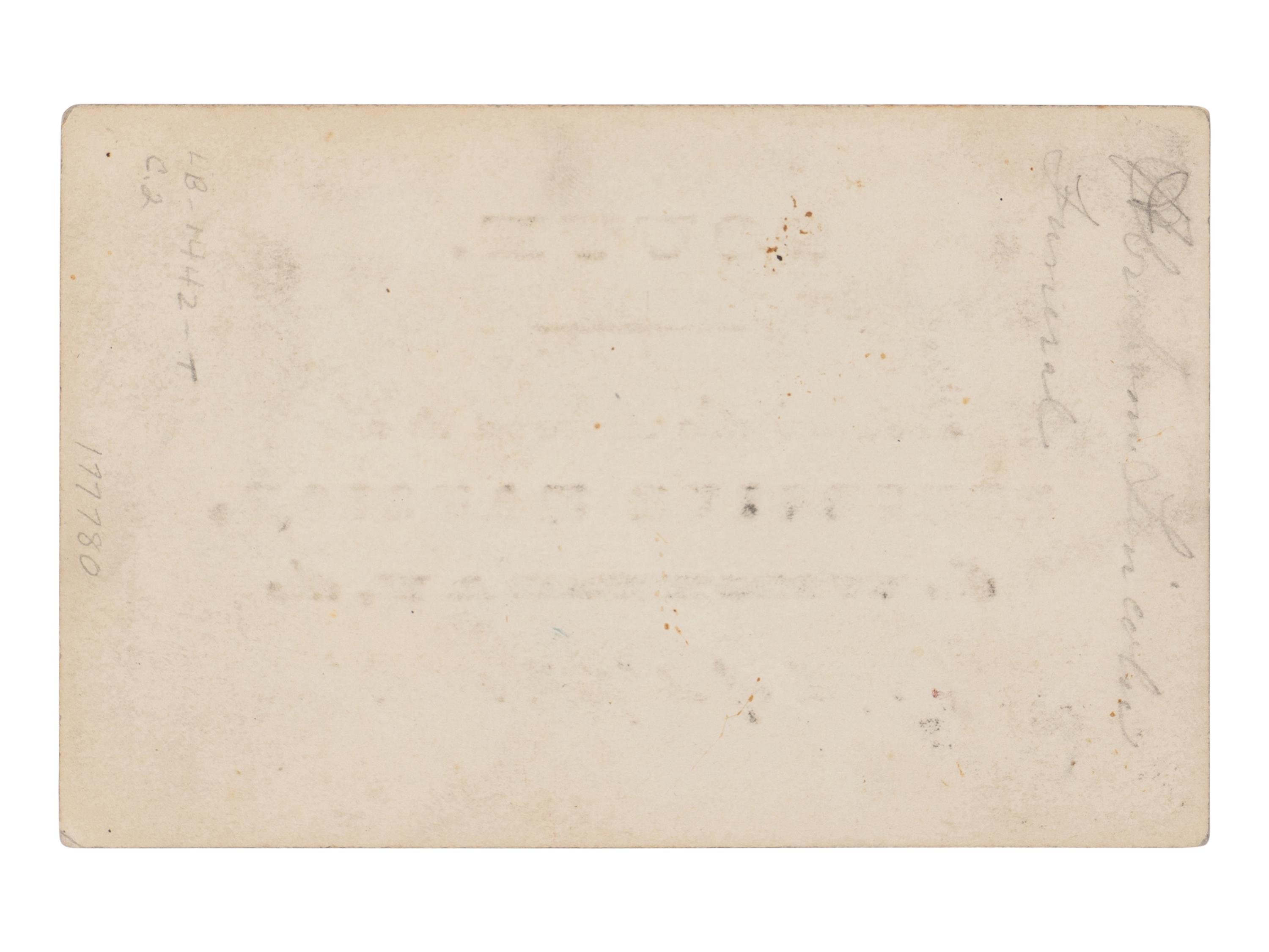 [LINCOLN FUNERAL]. A printed admission ticket for Lincoln's funeral, Washington, D.C., Executive Mansion, 19 April 1865.