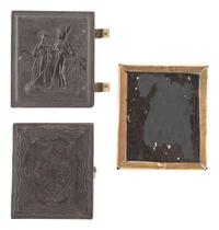 [EARLY PHOTOGRAPHY]. A group of 24 daguerreotypes, ambrotypes, tintypes, and CDVs of children of varying ages, incl. a young boy posed with his dog.