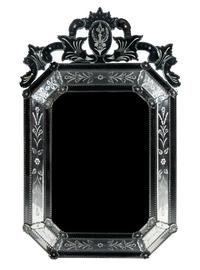 A Venetian Etched Glass Mirror