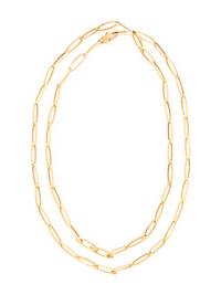 YELLOW GOLD PAPERCLIP LINK NECKLACE