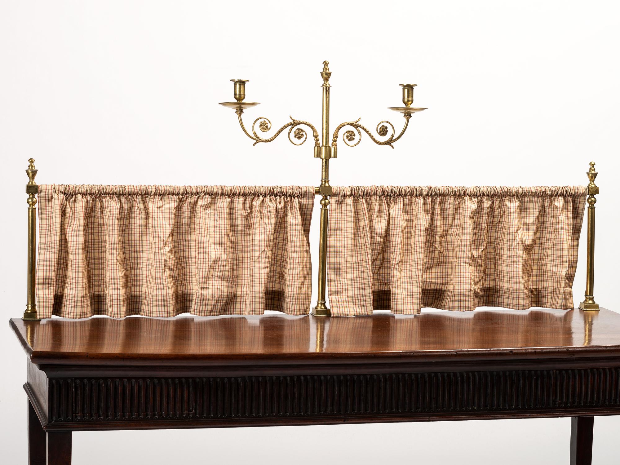 A Mahogany George III-Style Sideboard with Brass Gallery Rail