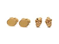 ASPREY AND ANDREW CLUNN, YELLOW GOLD CUFFLINKS
