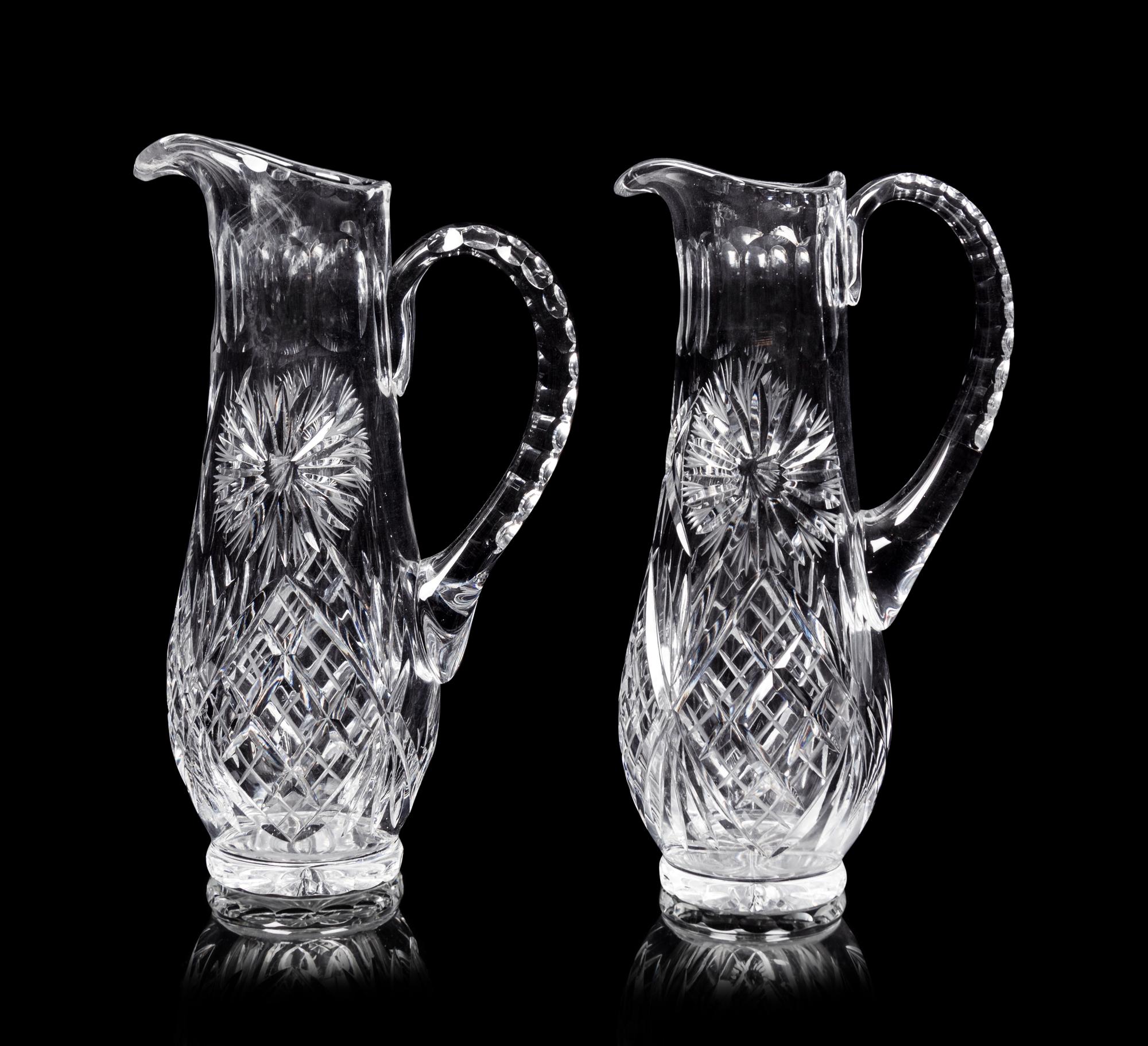 A Pair of Waterford Cut Glass Pitchers