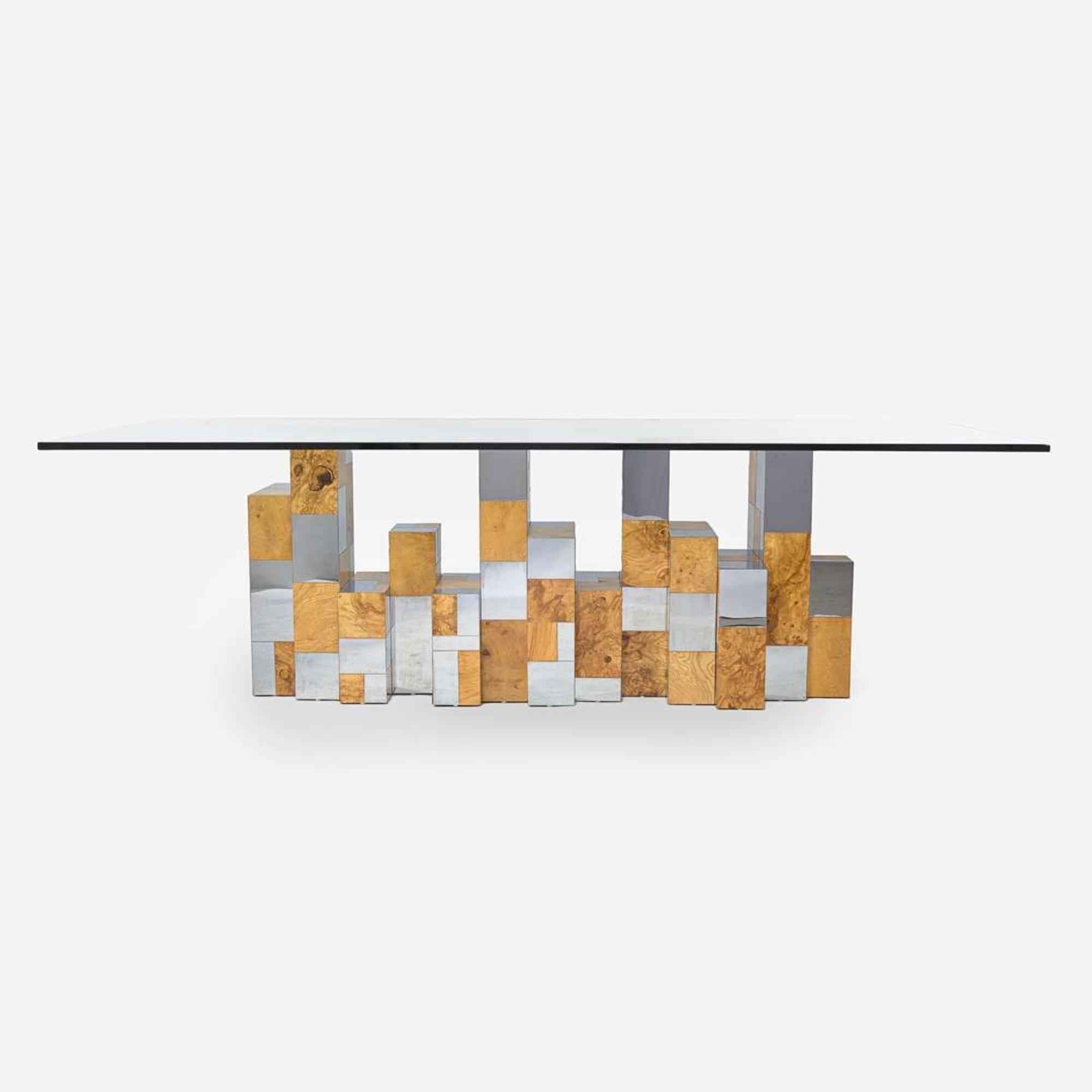 Paul Evans (American, 1931-1987) A "PE 400" Cityscape Dining Table, Directional, USA, circa 1970s
