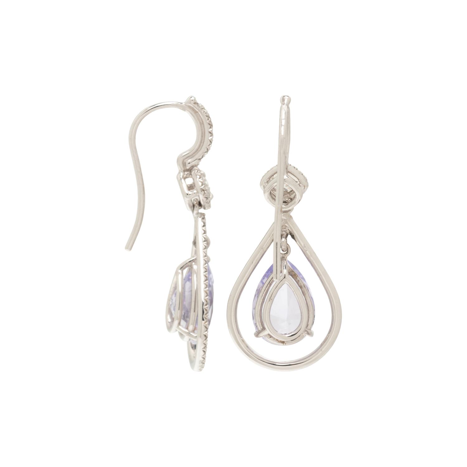 PURPLE SPINEL AND DIAMOND EARRINGS