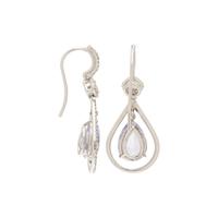PURPLE SPINEL AND DIAMOND EARRINGS