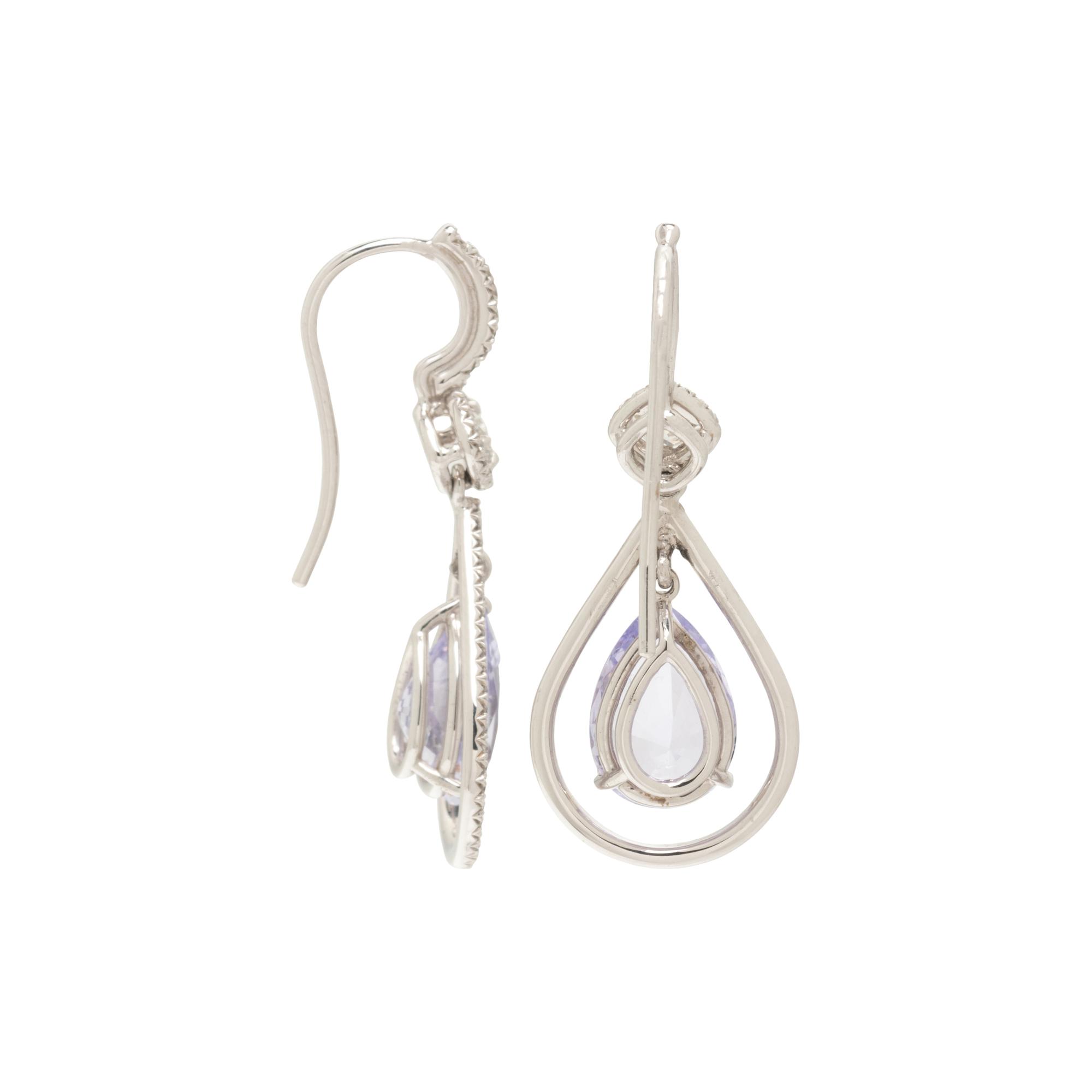 PURPLE SPINEL AND DIAMOND EARRINGS