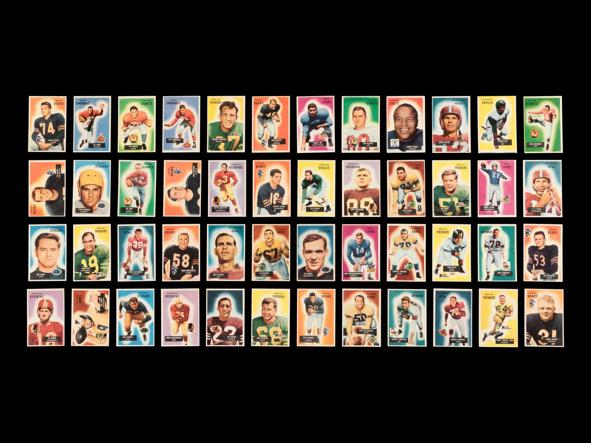 A Complete Set of 1955 Bowman Football Cards (160/160)