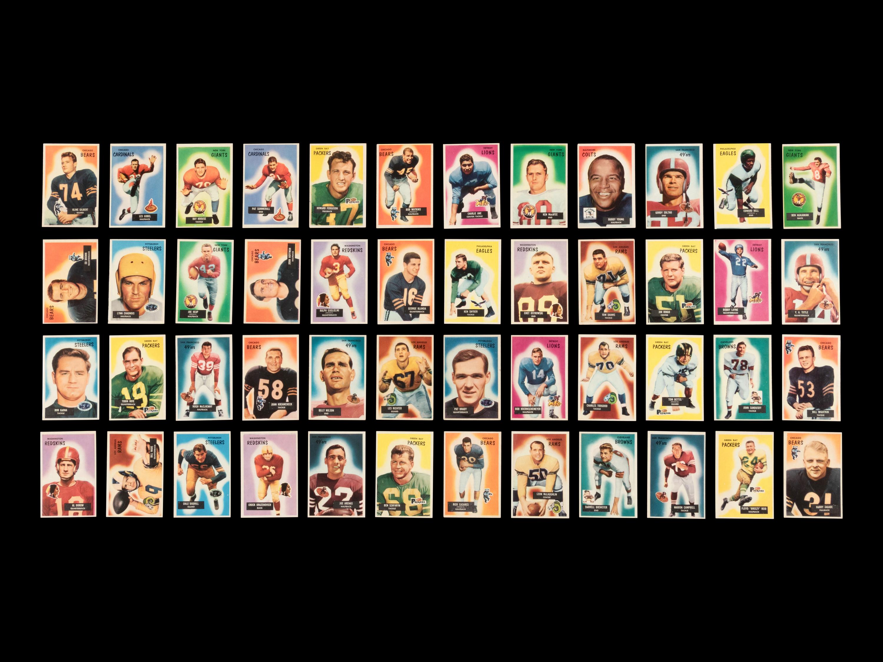 A Complete Set of 1955 Bowman Football Cards (160/160)