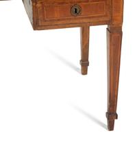 A Louis Phillippe Fruitwood Writing Table with Inset Green Leather Top