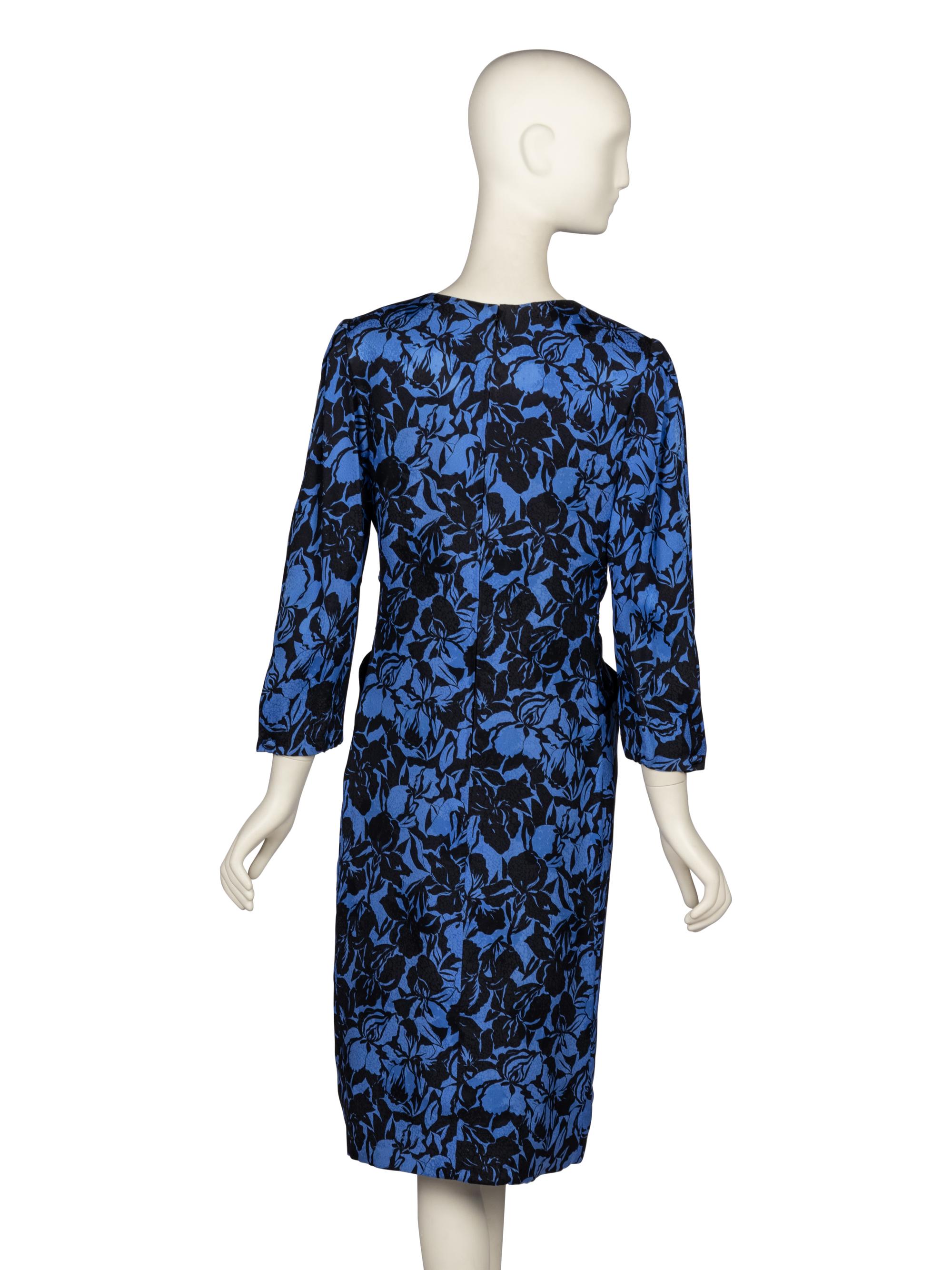 Sybil Connolly, Printed Floral Silk Dress