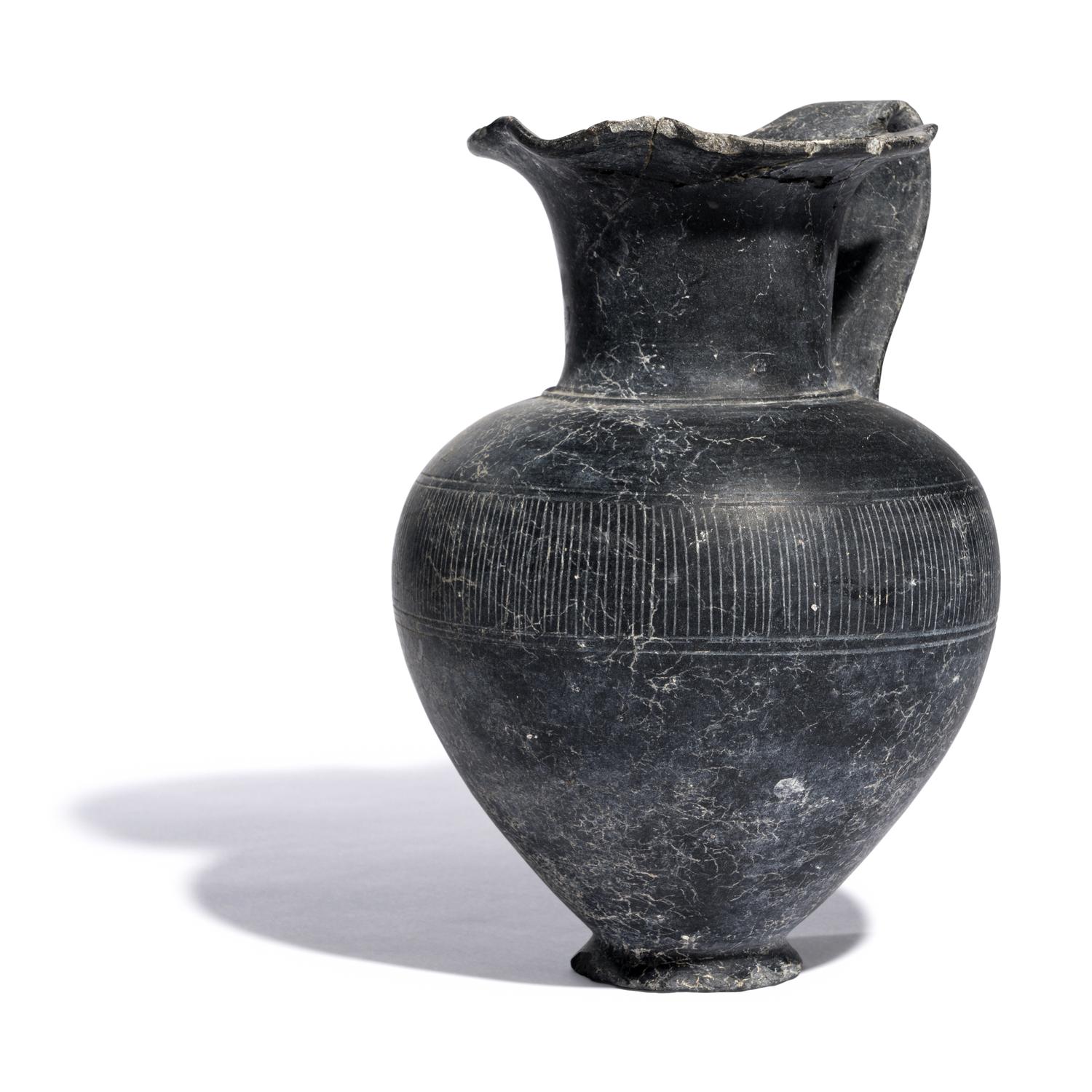 An Etruscan Bucchero Oinochoe