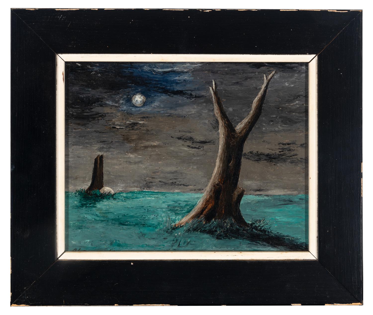 Moonlight and Landscape with Tree (Tree Lady) , 1944