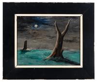 Moonlight and Landscape with Tree (Tree Lady) , 1944