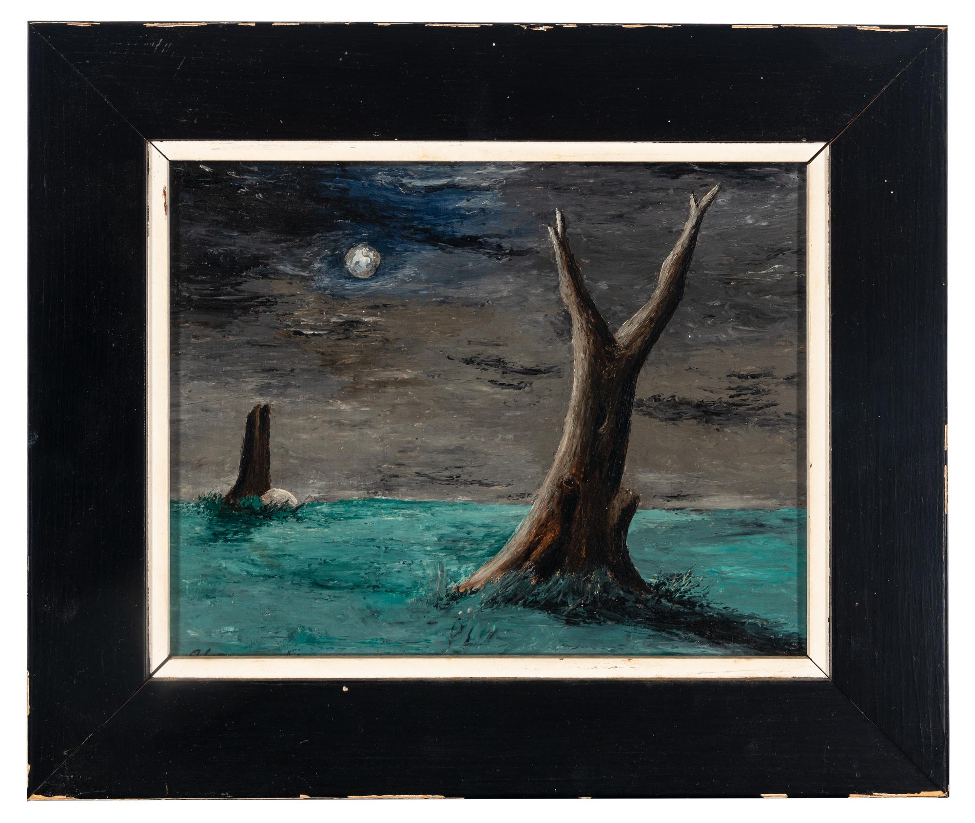 Moonlight and Landscape with Tree (Tree Lady) , 1944