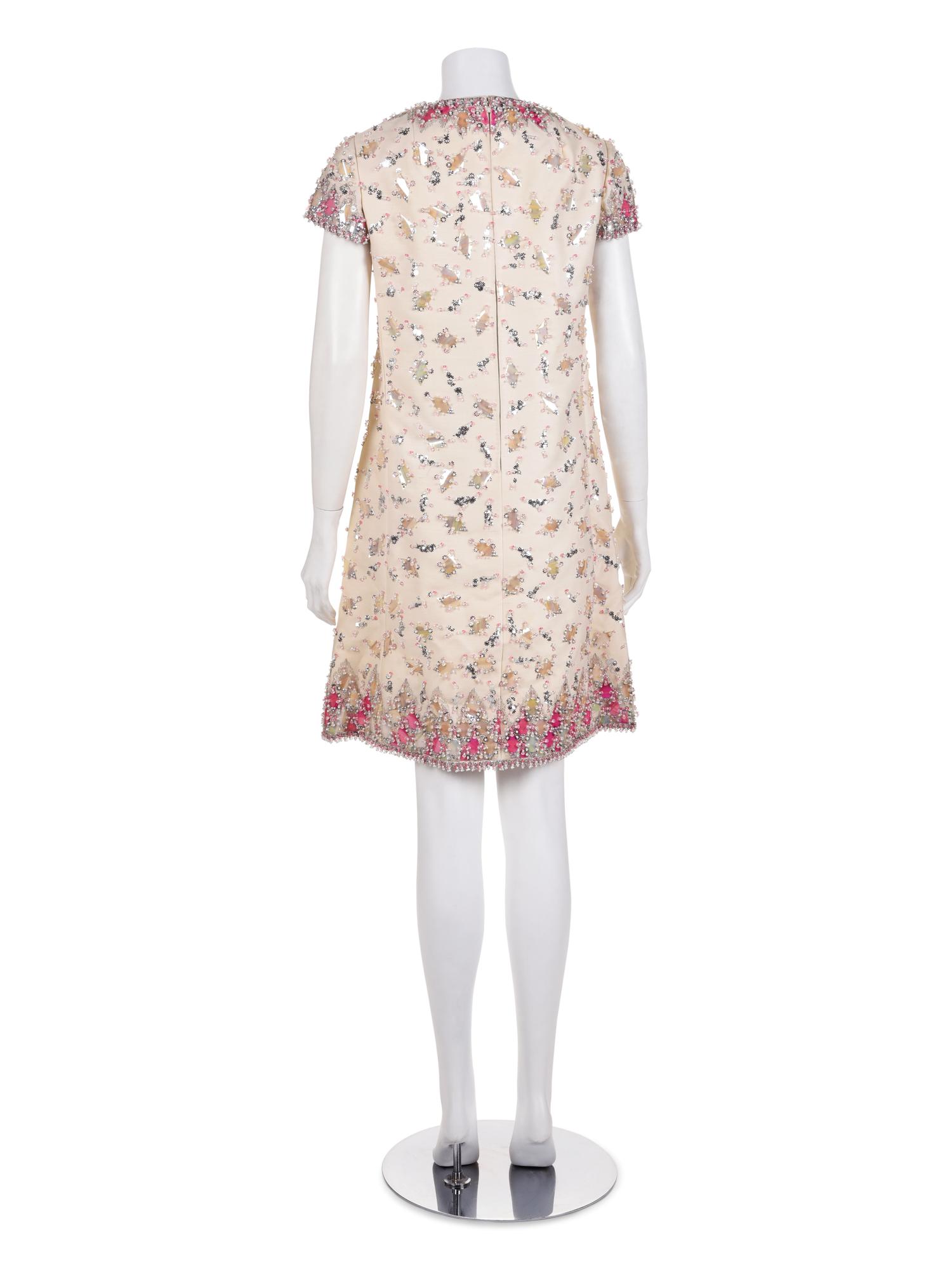 Malcolm Starr Embellished Silk Dress, 1960s