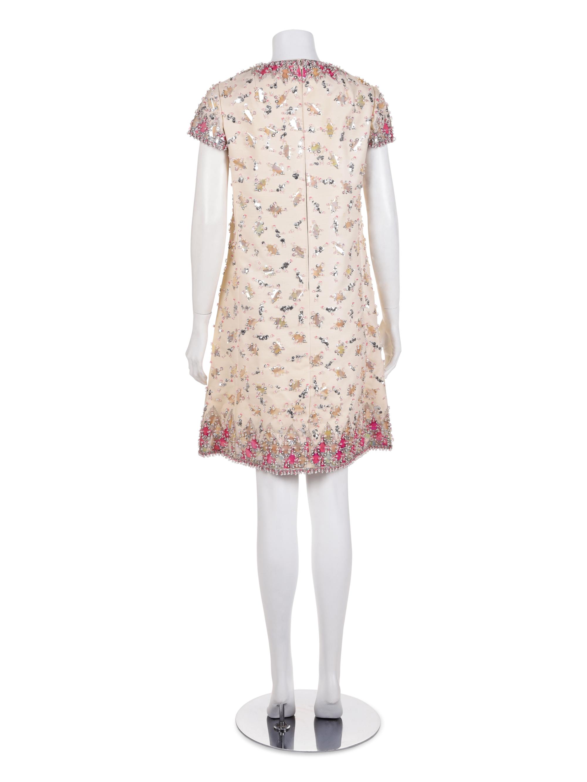 Malcolm Starr Embellished Silk Dress, 1960s