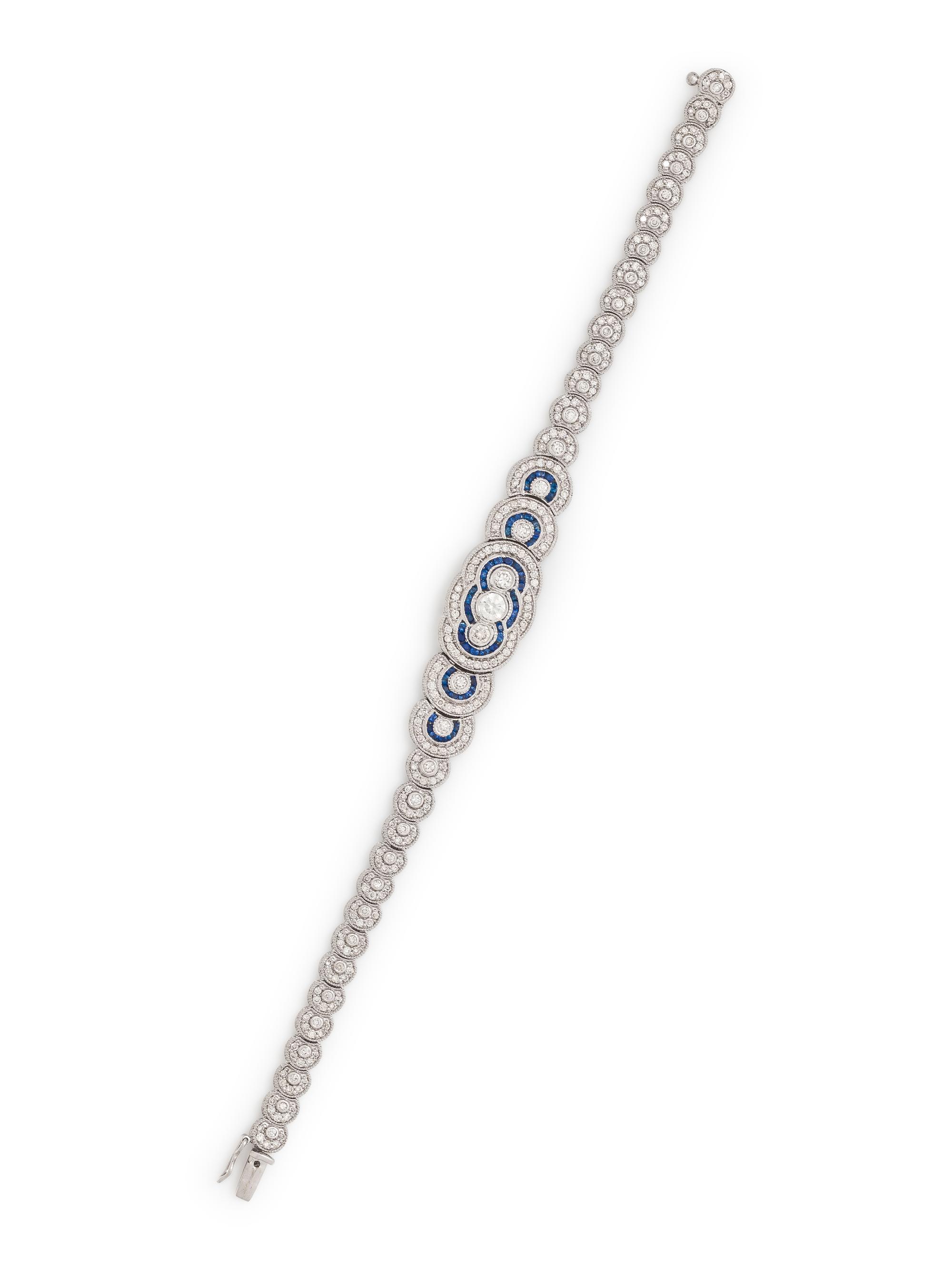 DIAMOND AND SAPPHIRE BRACELET