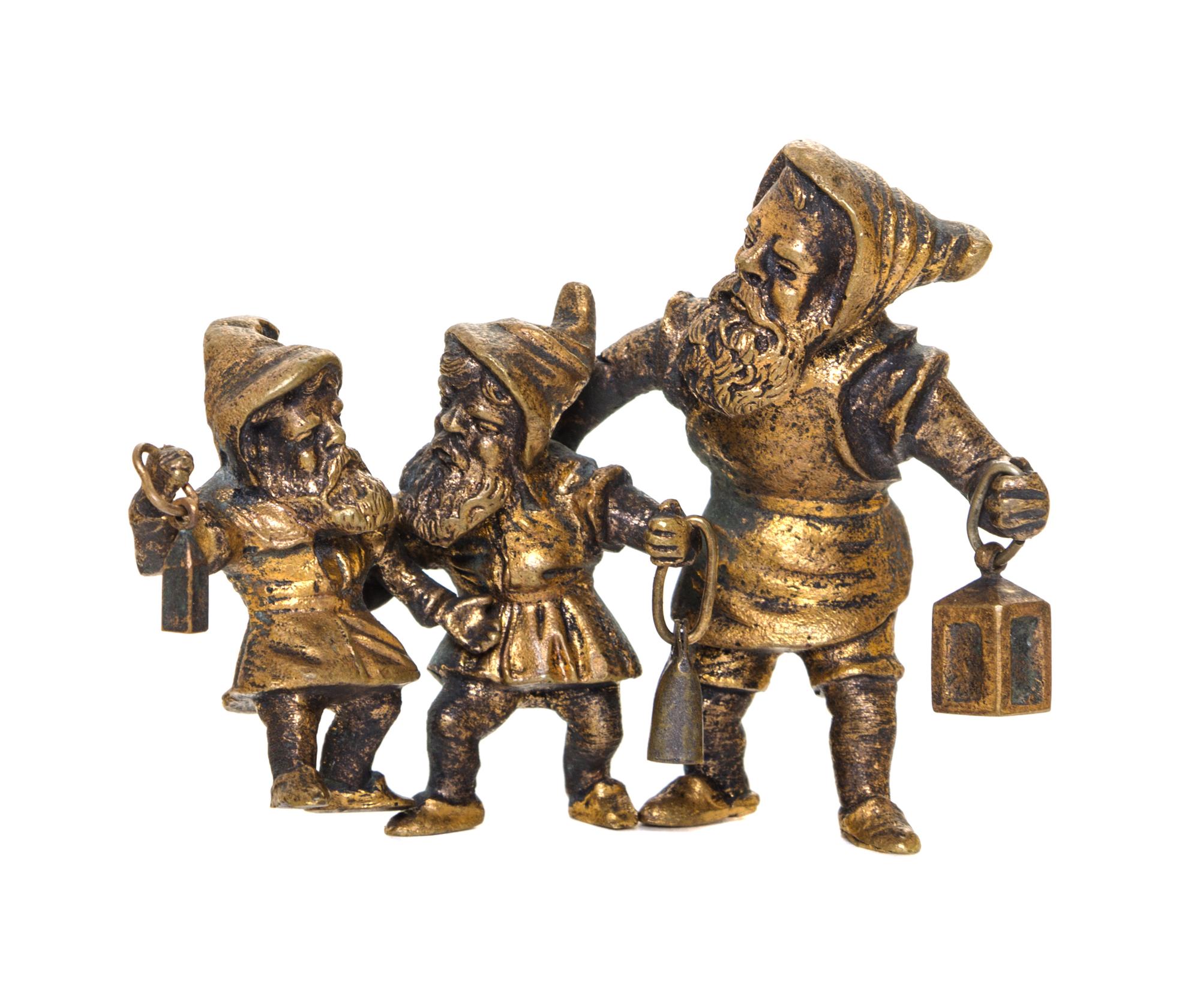 A Continental Bronze Figural Group Height 3 inches. — 19TH/20TH CENTURY