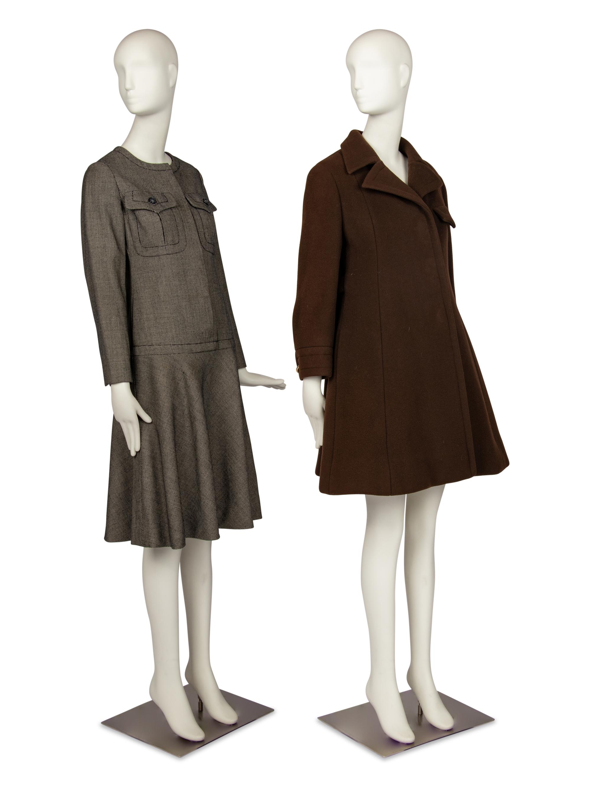 Two Galanos Items: One Dress, One Coat, 1960s