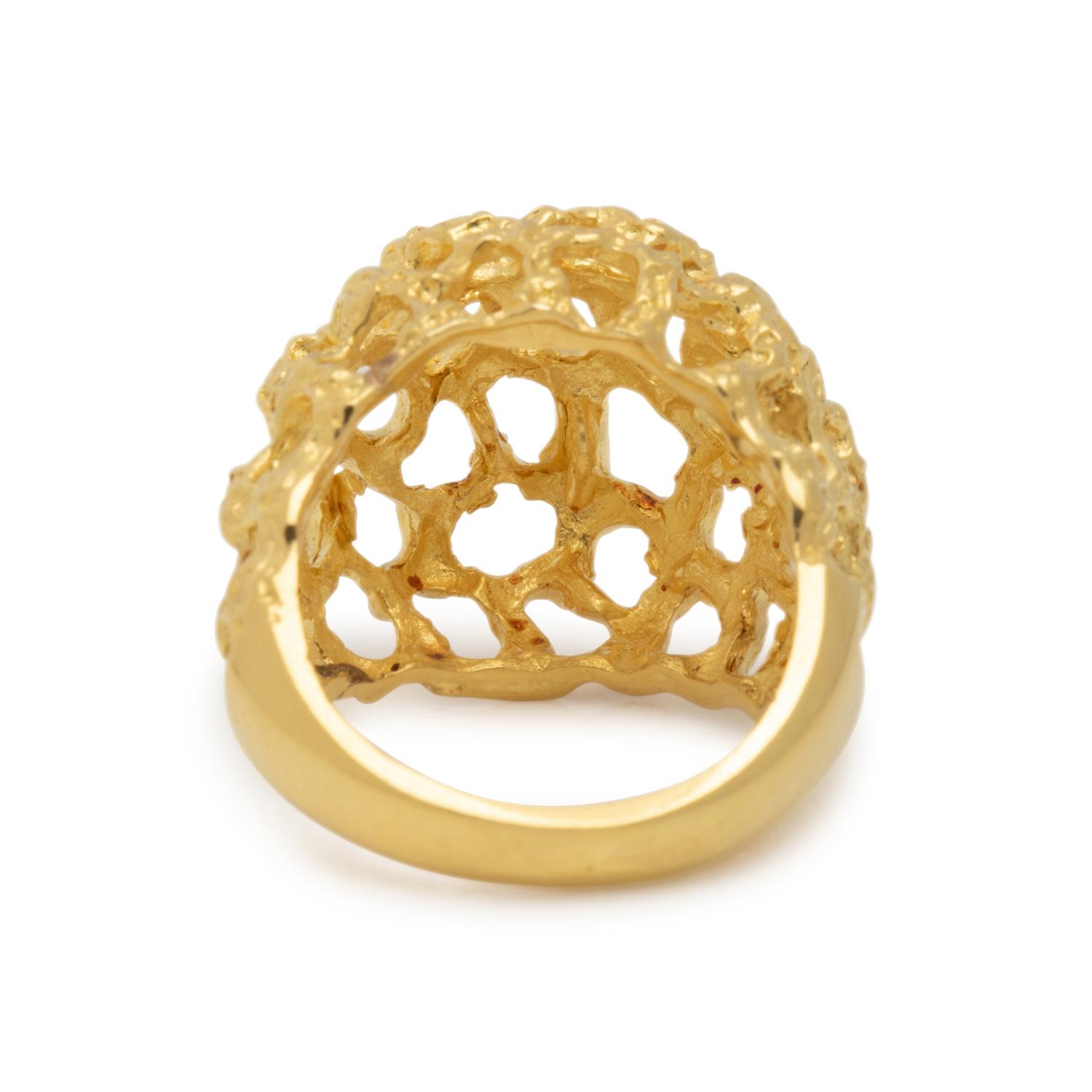 YELLOW GOLD BOMBE RING