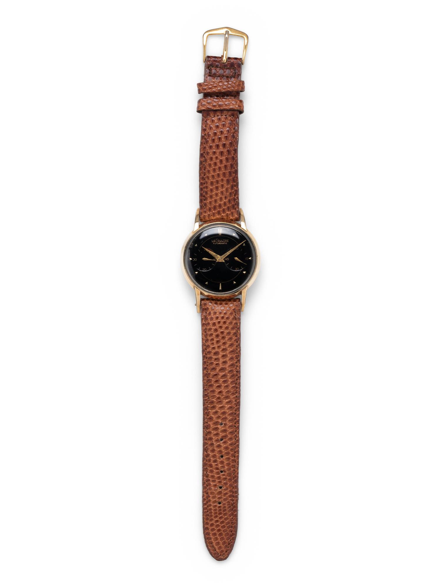 LeCOULTRE, VINTAGE, 10K GOLD-FILLED 'FUTUREMATIC' WRISTWATCH