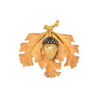 BUCCELLATI, LEAF AND ACORN BROOCH