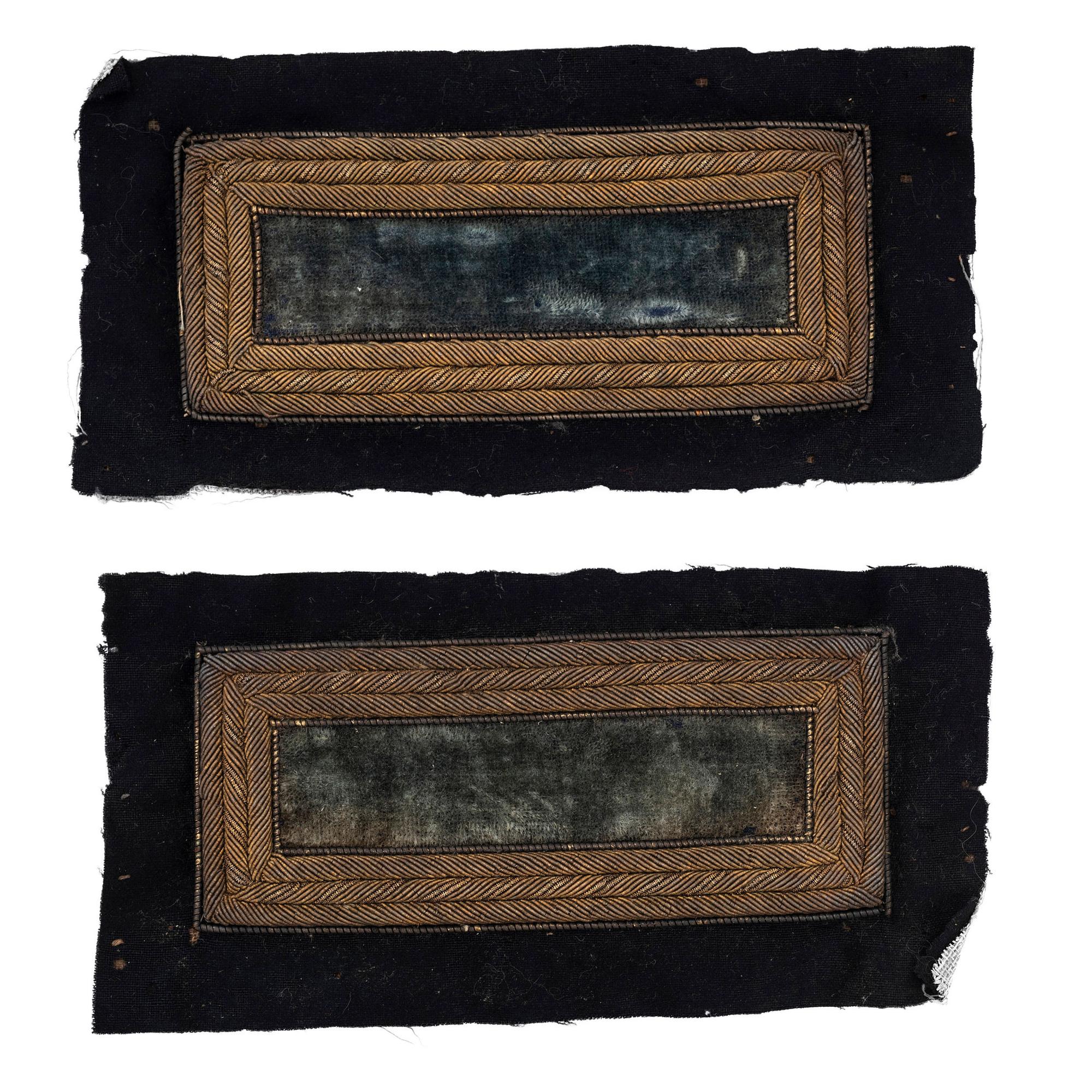 Unused Pair of Bullion Infantry Lieutenant's Shoulder Straps