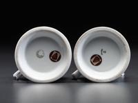 Two Telephone Operator or Salesmen's Porcelain Occupational Shaving Mugs