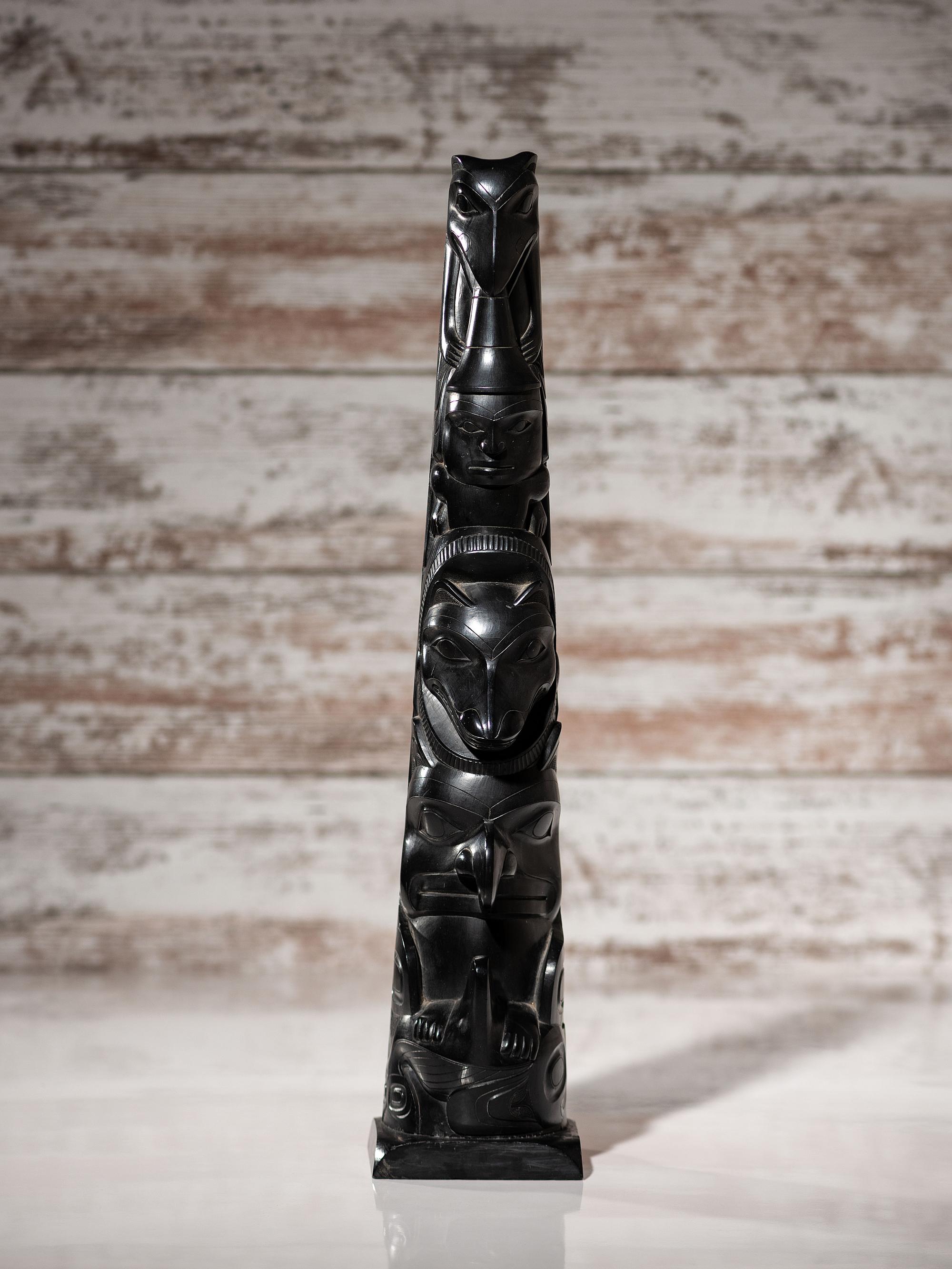Haida Argillite Totem Pole