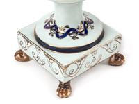 A Pair of Minton Style Parcel Gilt Porcelain and Pâte-sur-Pâte Vases