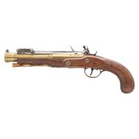 Flintlock Brass Cannon Barrel Snap Bayonet Pistol Marked Twigg