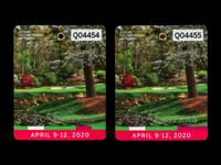 A Group of Two 2020 Masters Golf Tournament Augusta National Badges (Dustin Johnson Champion)