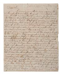 [LIBERIA]. PRIEST, James M. (1819-1883). Autograph letter signed ("James M. Priest"), to James B. Herron. King Will Town, Liberia, 23 October 1845.