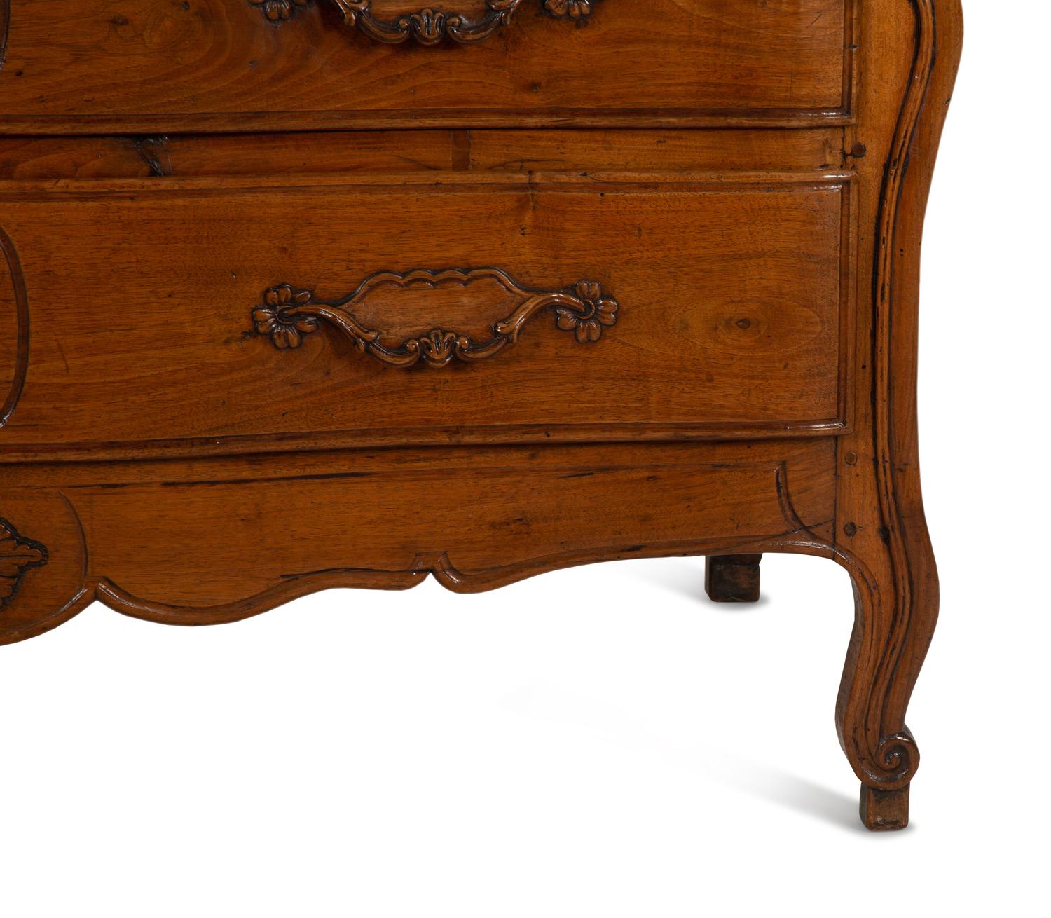 A Louis XV Provincial Fruitwood Commode