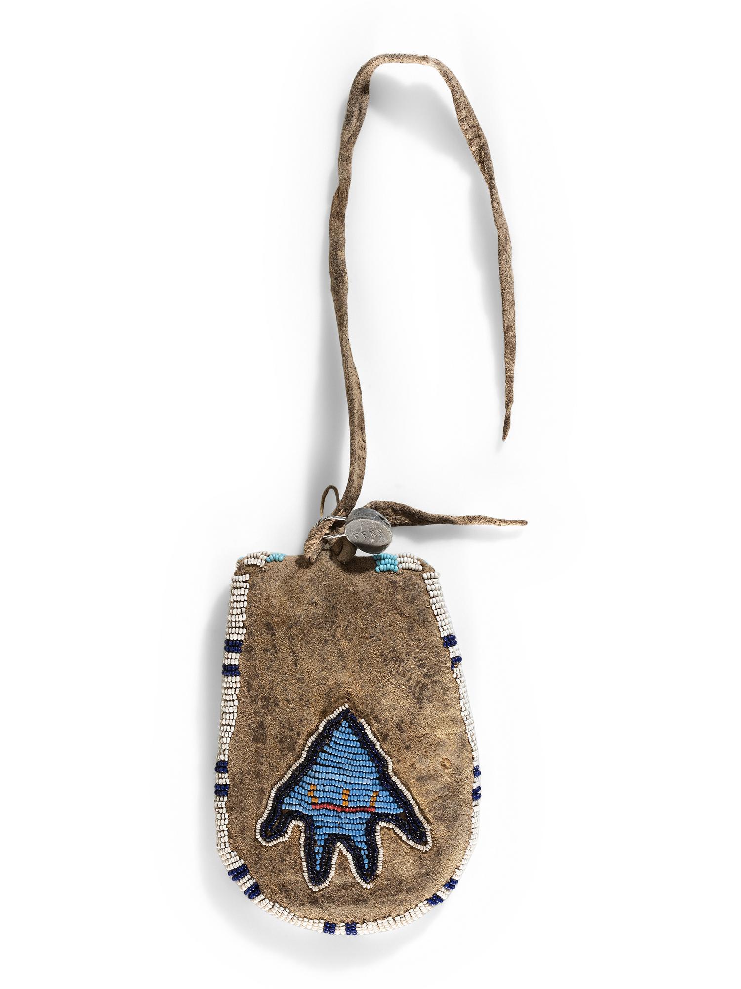 Apsáalooke [Crow] Beaded Hide Pouch