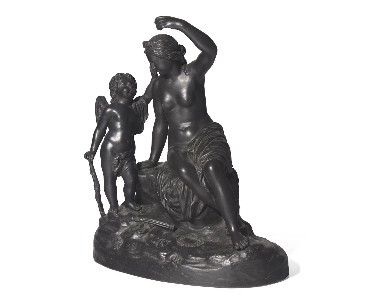 A Wedgwood Black Basalt Figural Group