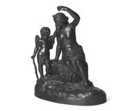 A Wedgwood Black Basalt Figural Group