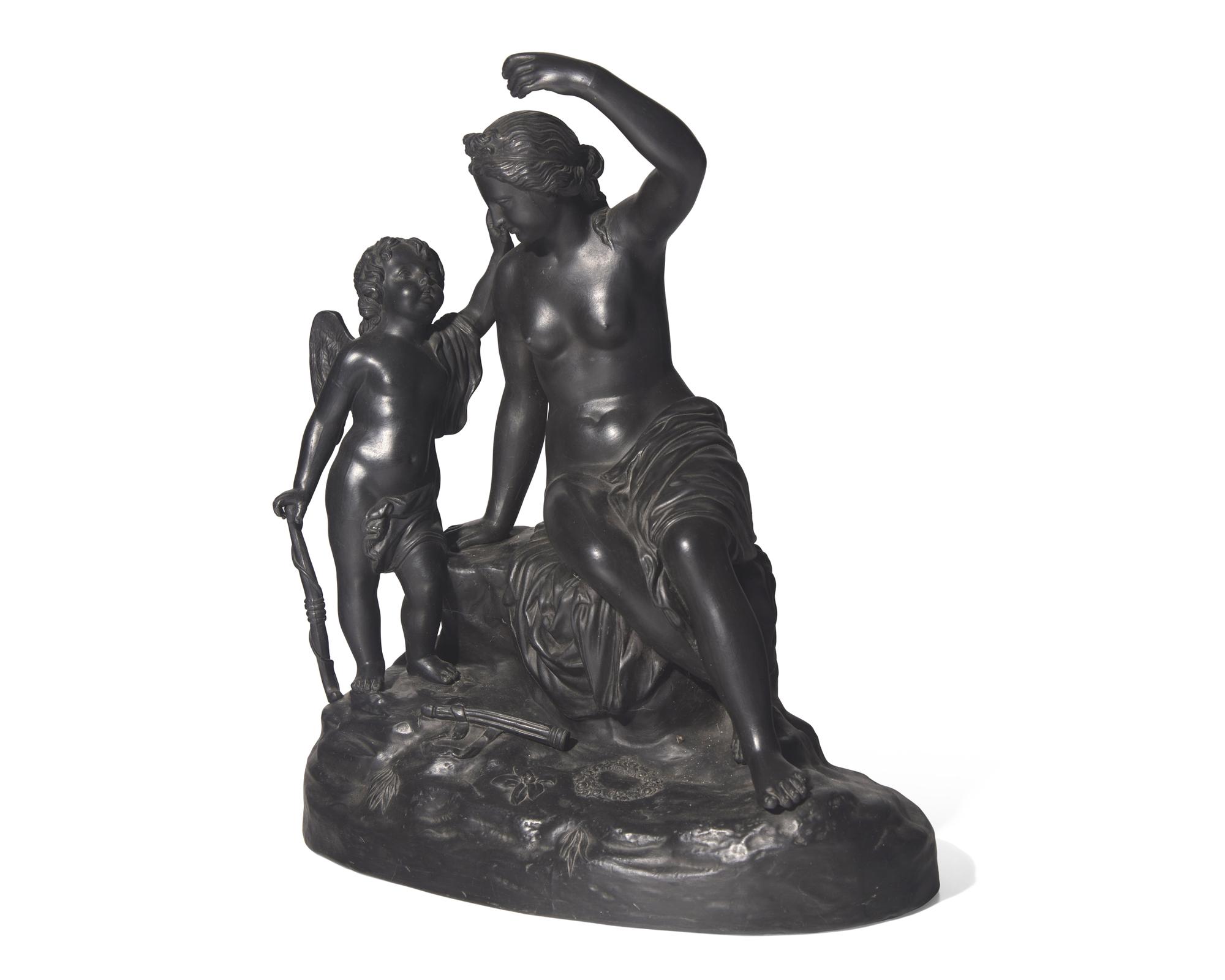 A Wedgwood Black Basalt Figural Group
