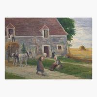 Maximilien Luce (French, 1858–1941) Rolleboise, Cour de Ferme
