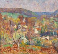 Clarence Raymond Johnson (American, 1894-1981) — Lambertville in Spring