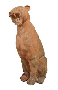 A Terra Cotta Panther 13" W x 15" D x 33" H — Italy, Mid-20th Century