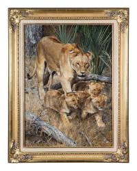 On a Journey - Lioness and Cubs