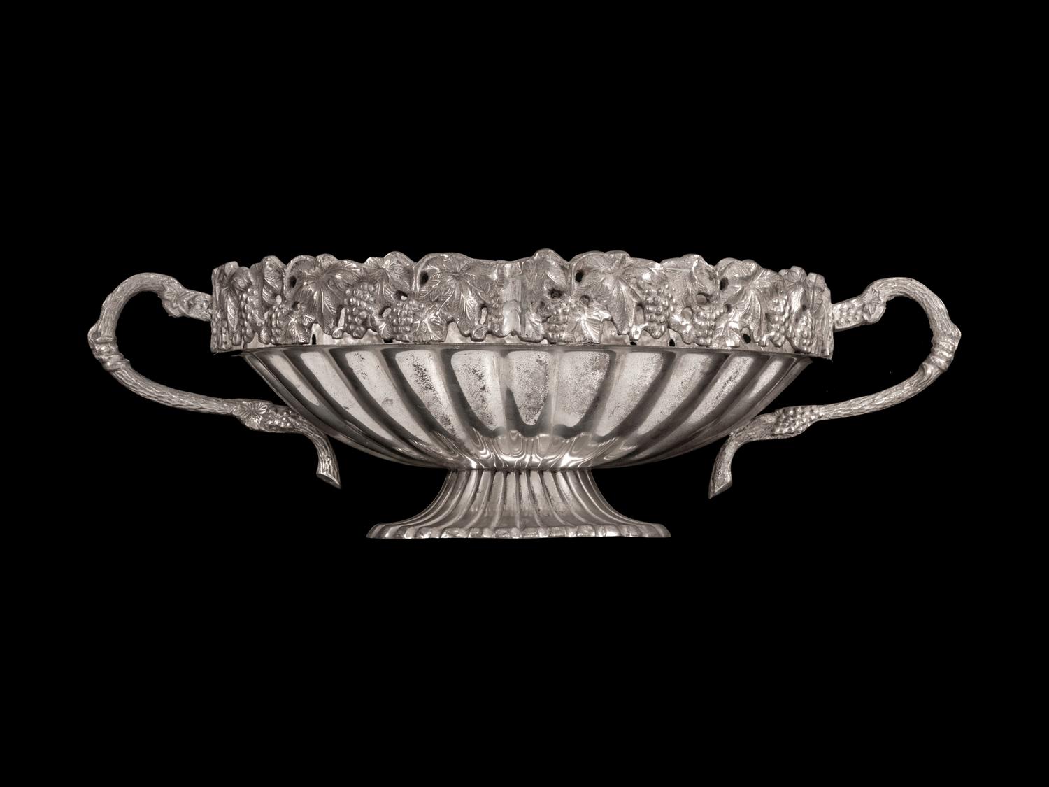 A Set of Four Silverplated Two-Handled Oval Bowls