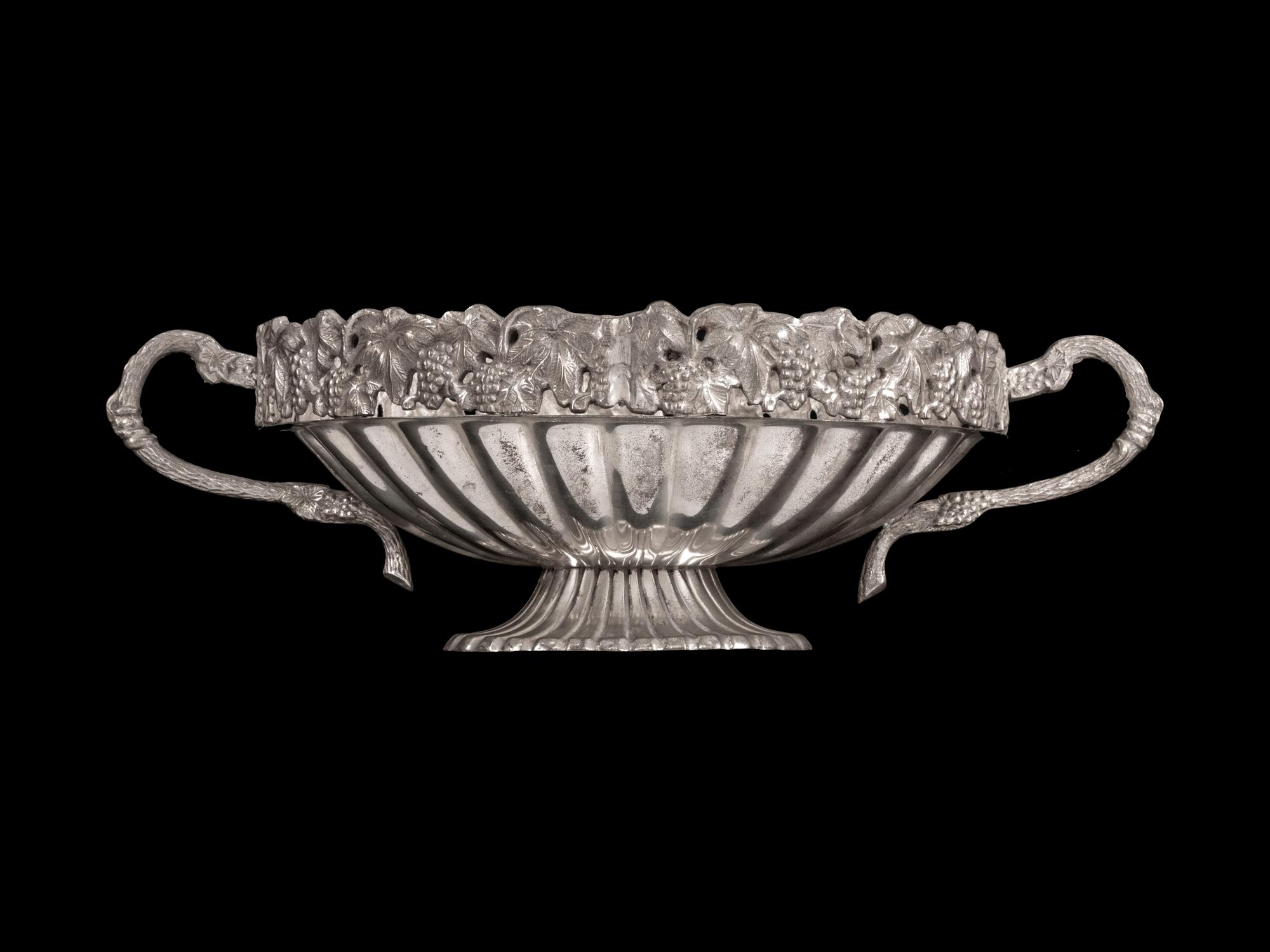 A Set of Four Silverplated Two-Handled Oval Bowls