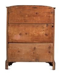 A Country Chippendale Brown-Painted Walnut Five-Drawer Chest