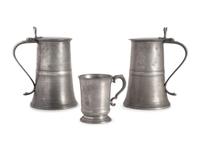 Three English Pewter Table Articles